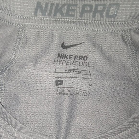 MEN'S NIKE PRO HYPERCOOL FITTED Shirt small grey - Picture 11 of 11